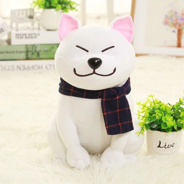

cute wear scarf shiba inu dog plush doll toy wear scarf shiba inu dog plush toy soft stuffed dog toy christmas gift