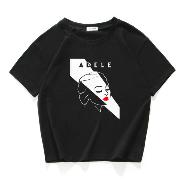 

adele adkins fans cool tee shirt femme 10% streetwear short t shirt hipster crop clothes new sport hooded sweatshirt hoodie