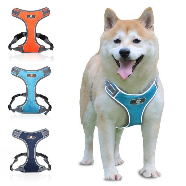 

medium large dog vest harnesses comfortable adjustable reflective oxford mesh dog harnesses husky alaskan vest harnesses