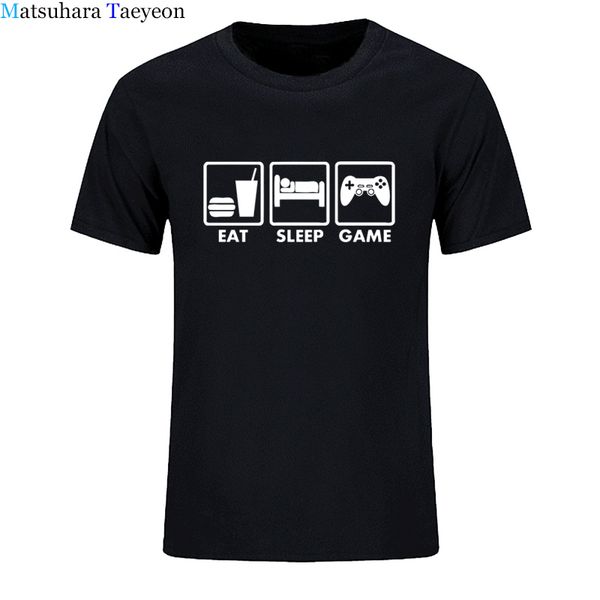 

matsuhara taeyeon brand short sleeve round collar eat sleep game fans the tshirt printing camiseta hooded sweatshirt hoodie men t shirt