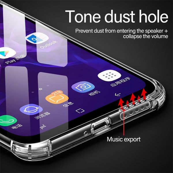 

luxury silicone shockproof airbag phone case for huawei p30 p20 mate 30 20 lite pro honor 9 8 ultra thin transparent cover sqcpzh