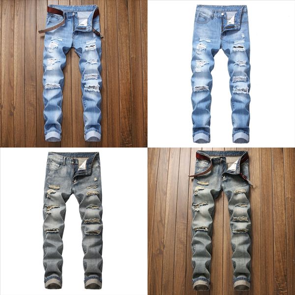

0nemd patch skinny jeans hole men streetwear destroyed ripped patchwork denim jeans homme hip hop man pencil biker colored denim new male, Black