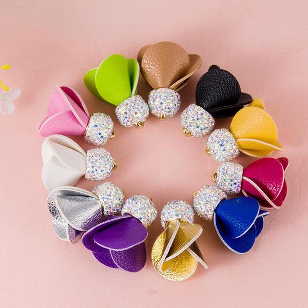 

5pc mini diamond rose flower tassel fringe diy keychain earrings making curtain sewing accessories pendant flowers craft tassel h jllovg