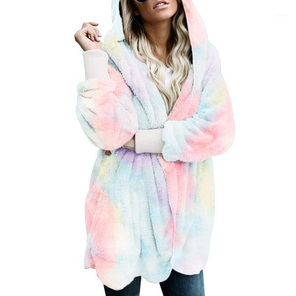 

fashion cardigan long sleeve women's hooded jacket coat flannel winter warm coat shaggy outwear female jacket ropa mujer#241, White