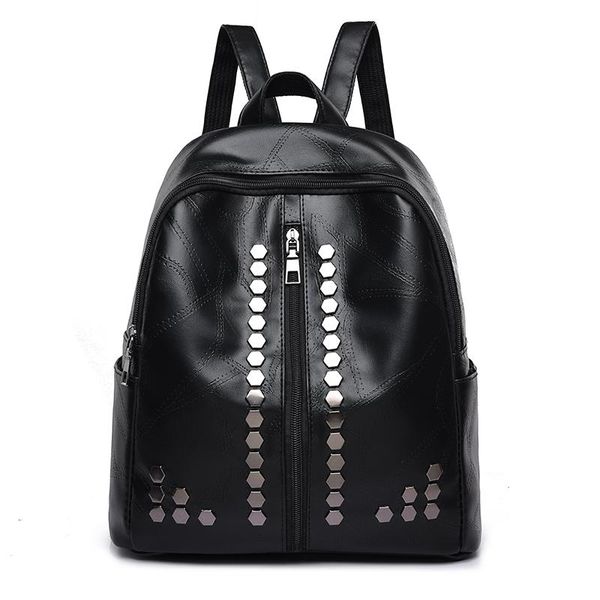 

fashion trends rivet design women backpack female pu leather travel backpack durable girls school backpack satchel bbyyrl