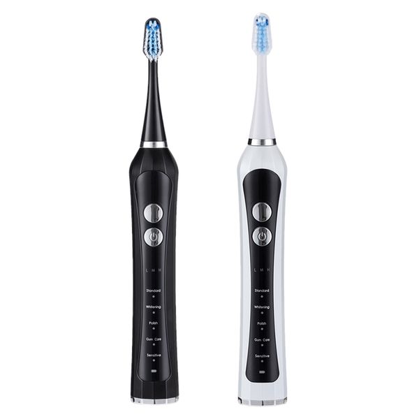 

smart electric toothbrush powerful sonic cleaning - use 5 optional modes whitening toothbrushes for adults with 3 brush heads