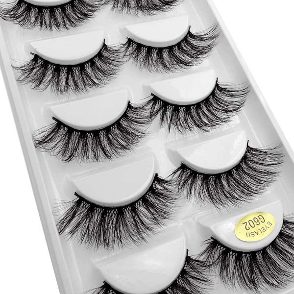 

5 пар 3d ресницы мягкий ложные ресницы ручной wispy пушистый natural long поддельный глаз ресницы минк cilios maquiagem make up g800 wmtobb