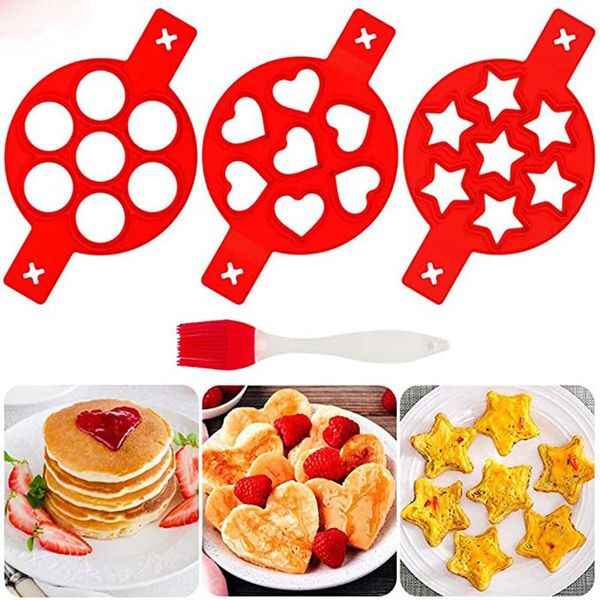 

3pcs 4pcs pancake mold maker fried non stick egg mold reusable silicone ring kitchen baking omelet moulds cooker egg tools wmtnlg bdesybag