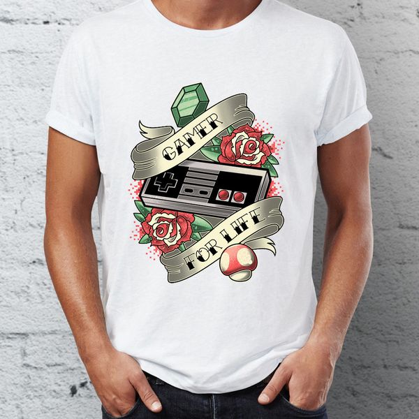 

мужская футболка gamer для жизни snes контроллер gaming tee спорта с капюшоном hoodie