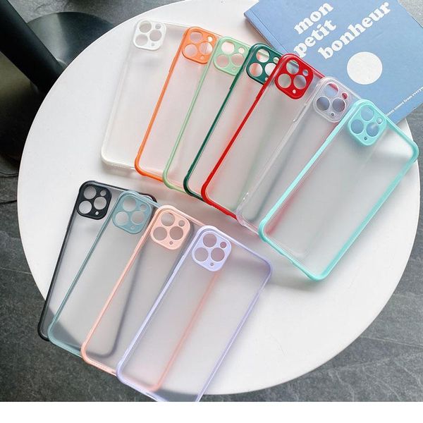 

shockproof sile phone case for iphone se2 xr xs max 7 8 6s plus x matte soft frame hard pc c bbywcx