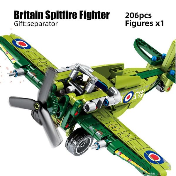 

sembo block military fighter building block ww2 helicopter us f4u spitfire fighter army soldiers model bricks toy for children wmtdax