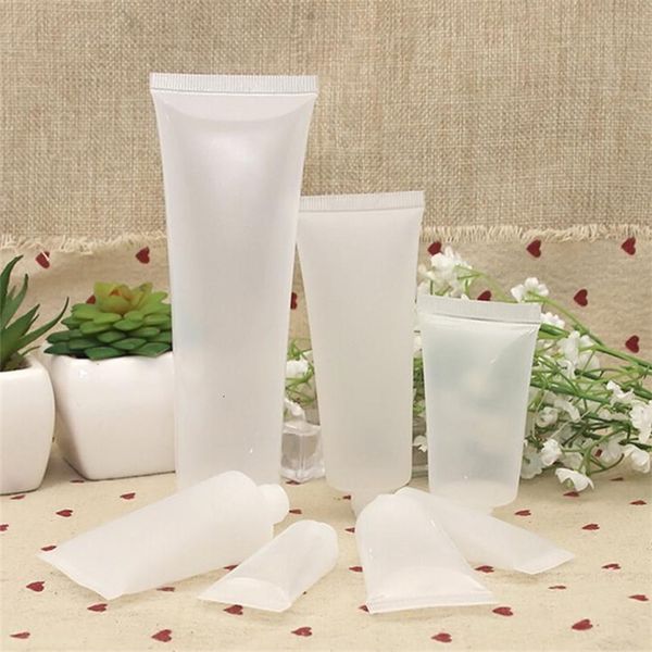 

15ml 20ml 30ml 50ml 100ml plastic empty travel cosmetic soft tubes frosted bottle lotion shampoo squeeze container with screw flip cap