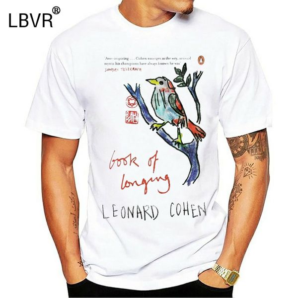 

2019 fashion summer style men's book of longing leonard cohen dress shirts tee shirt sport hooded sweatshirt hoodie