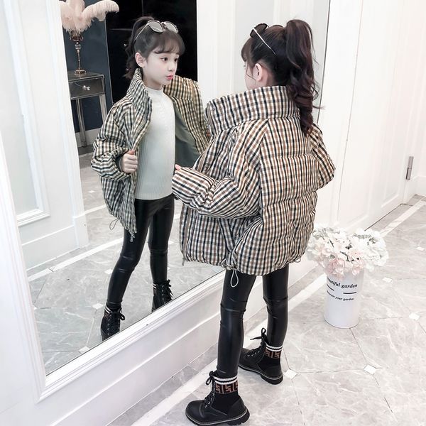 

lwinter m82020 south korean girl's new clothes foreign style bread clothing children's padded jacket down cotton 9vip l8, Blue;gray
