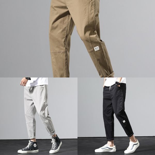 

l7zxq лето ol1zv тонкого вскользь хлопок брюки fit шить шаровары мужских мод корейского стиля лето мужских случайные штаны тонких лодыжки ру, Blue