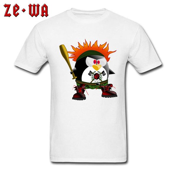 

sport funny t-shirt anarchy punk penguin no glue print summer/autumn 100% cotton sweatshirts latest short sleeve t shirts