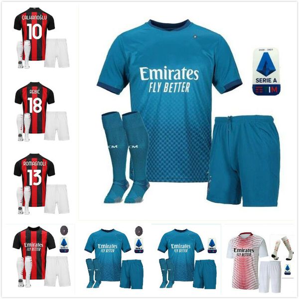 

2020 ac milan ibrahimovic soccer jersey kit 120th anniversary edition paqueta romagnoli piatek football shirts camisa ac milan 20/21, Black;yellow