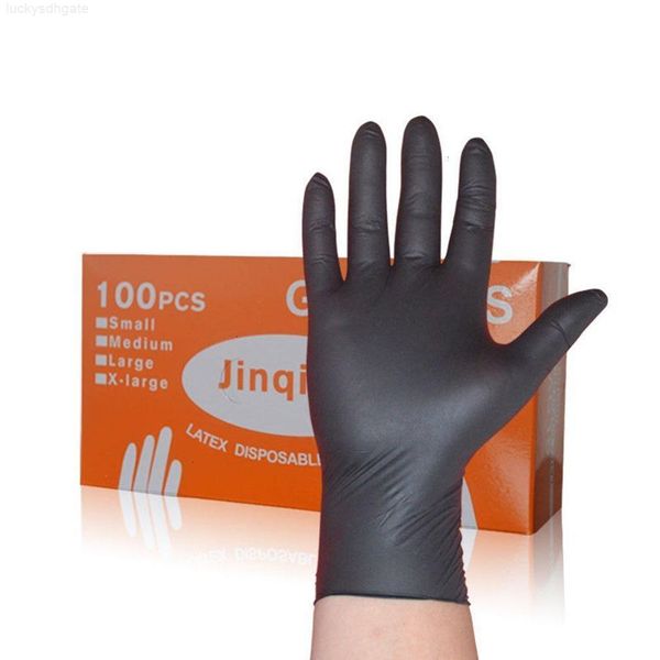 

factorypda8cleaning 100pcs/set mechanic household washing disposable black laboratory nail art anti-static gloves