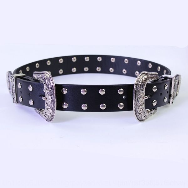 

i9lvn coat double-headed wide belt doublerivets decorative coat pin pin pincasual pinbelt baiyi skirt women's wide waist jqzwd seal, Black;brown