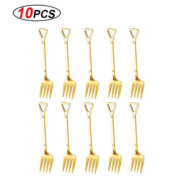 

10pc stainless steel shovel coffee spoon set creative tea spoon shovel dessert spoon christmas gift tableware ice tool h sqcpxk