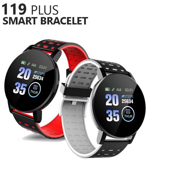 119 plus smart bracelet watch heart rate monitor 119plus smart watch wristband sports bands colorful waterproof for android ios health wrist