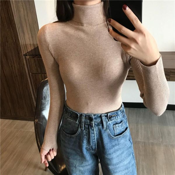 

women's sweaters women autumn winter korean slim pullover knitted sweater jumper soft warm pull femme fall 20211, White;black