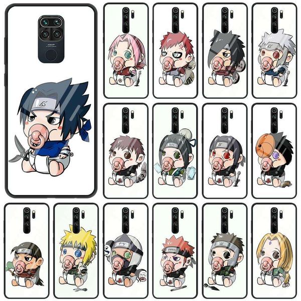 

1dwmobile phone cover - naruto pacifier toughened glass back cover, animation, redmi note 9s 8 8t 9 k30 pro k20 7 8a 9a 9c 9i