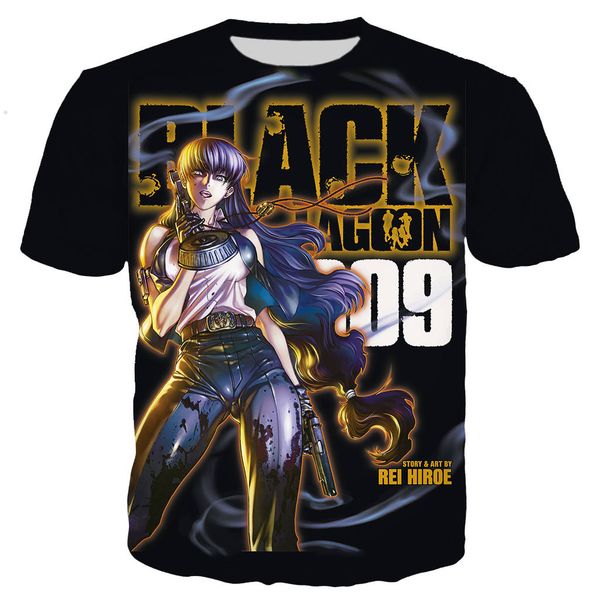 

black lagoon anime 3d print shirts oversized oversized harajuku men clothing