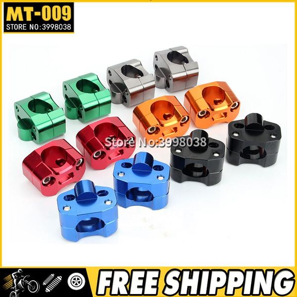 

1 pair cnc aluminum motorcycle pit dirt bike handlebar fat bar adapter handlebar mount riser clamp 7/8" to 1 1/8 22mm to 28mm