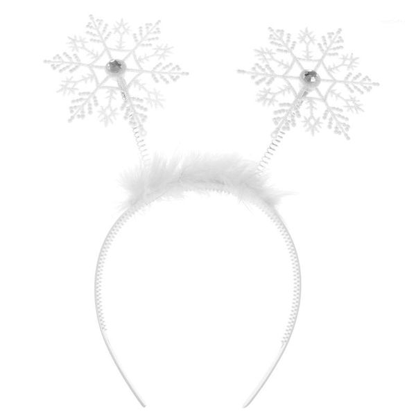 

christmas decorations white decorative headband adorable hair bands cute snowflake hoops kids headdress party decorations1