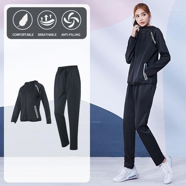 

running sets vansydical winter jogging suit women letter printing sportwear for gym clothing outdoor workout tracksuit female1, Black;blue