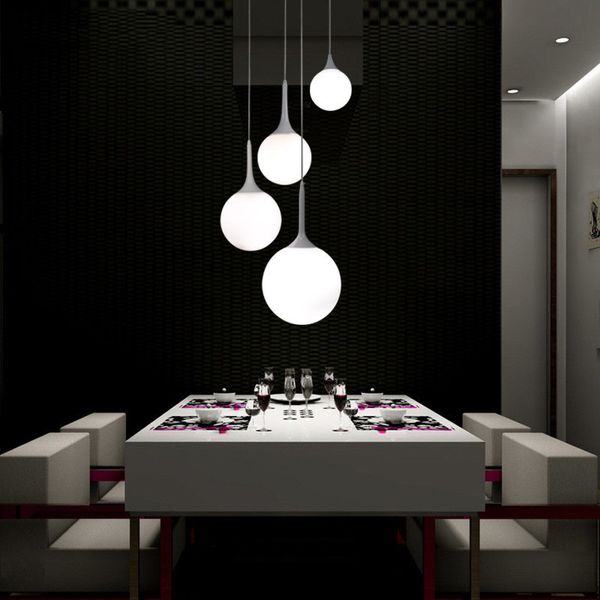 Nordic Restaurant Hängelampe Bar Bekleidungsgeschäft Modernes Wohnzimmer minimalistische Glaskugel Pendelleuchte Leuchte