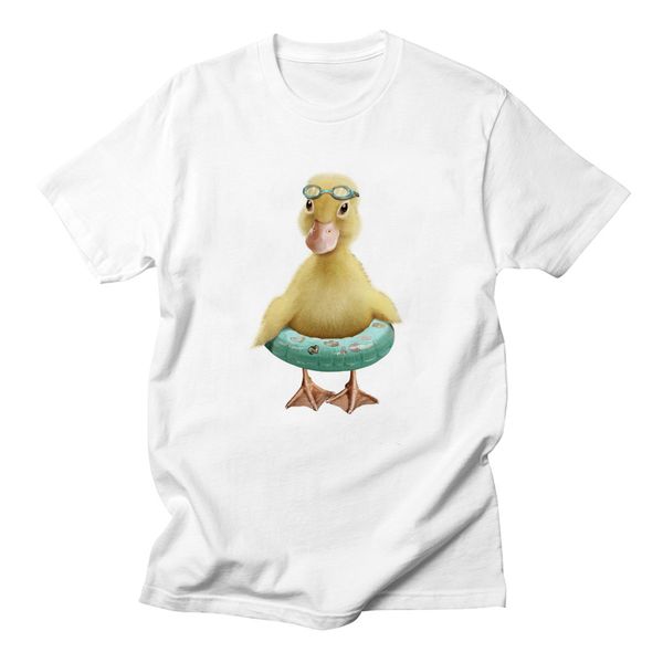 

duck with swimming ring t shirt tshirt female clothing hip hop femme 2020 streetwear cartoon funny kawaii tee sport hooded sweatshirt hoodie