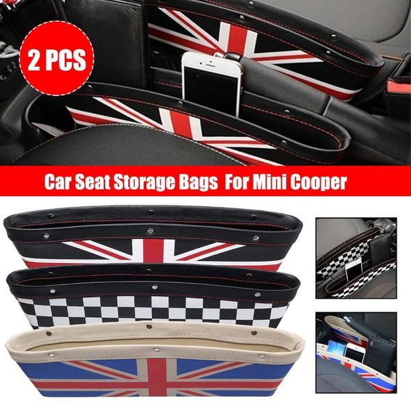

pu leather car seat storage bags box pocket organizer for mini cooper one jcw countryman clubman f55 f56 f60 r56 r60 r61