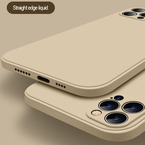 

luxury original square full protection liquid silicone case iphone 12 pro max11 pro x xr xs max 7 8 plus cases