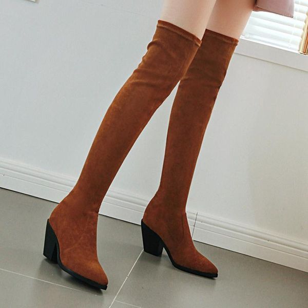 

boots aiweiyi big size 34-46 shoes women black over the knee fashion female autumn winter lady thigh high1