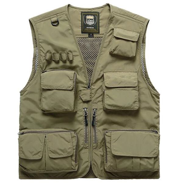 

2021 rapid breathable, multi-pocket fishing vests, knitted or crocheted, sleeveless vest, p jackets, walking m-5xl waistcoat 9ka0, Black;white