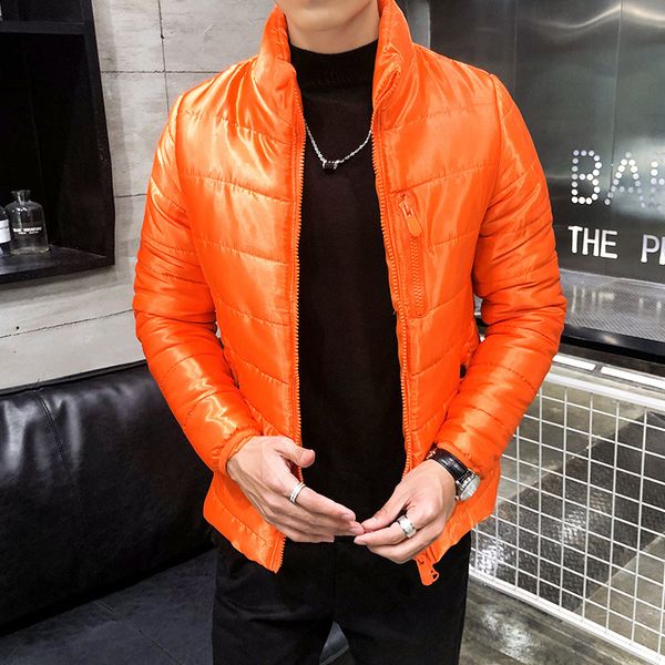 

2021 new autumn bubble slim fit clothes stand collar cotton padded coat fashion wear men puffer jacket sr0o, Black