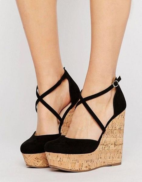 

new woman shoes sandaliestransparent fashion super high heels platform peep toe shoes, Black