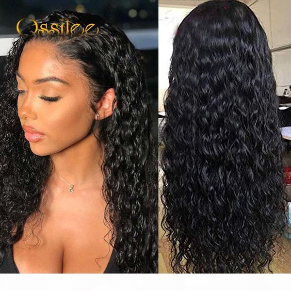 

13x4 13x6 lace front human hair wigs remy water wave wig brazilian curly human hair wigs for black women lace closure wigs, Black;brown