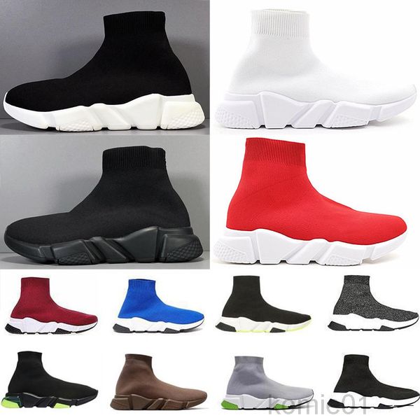 

designer speed trainer casual shoes black white red glitter flat fashion socks boots sneakers fashion trainers runner khk6