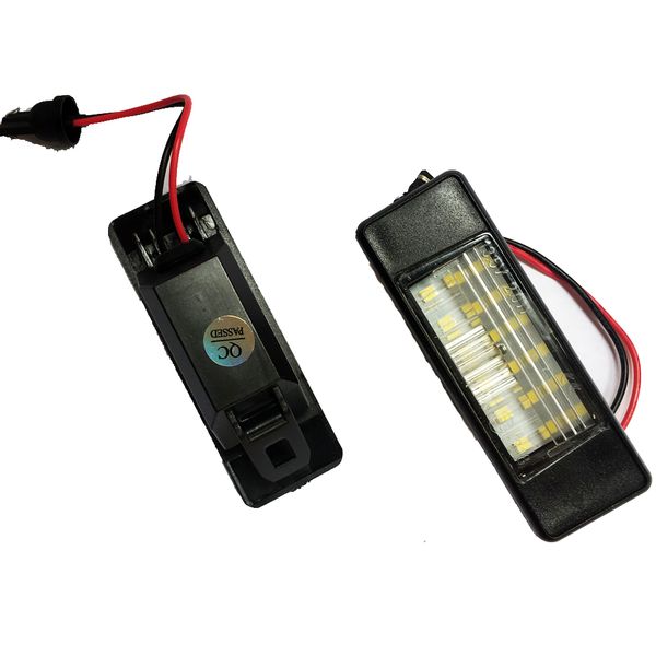 

1 pair car license plate lights plastic for nissan qashqai x-trail juke primera bright led number licence plate light