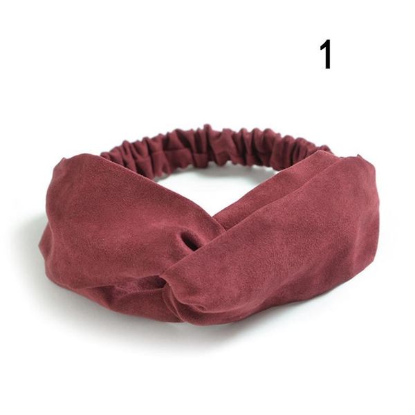

suede headband cross knot elastic hairband girl headwear yoga sports fitness run headbands headdress headwear makeup qyliuy