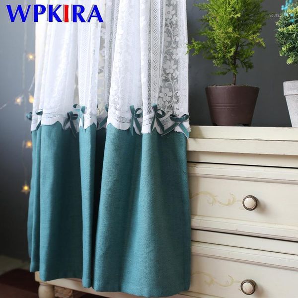 

1 pcs rod pocket peacock blue short curtain for kitchen cabinet luxury white embroidered valance living room home cafe qt046d31