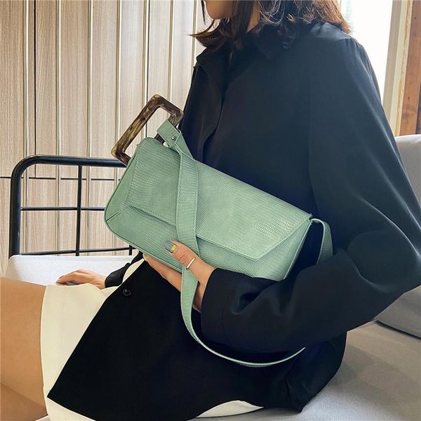 

2021 new women's handbag retro clutch bag pu leather ladies handbag shoulder bag messenger designer small square