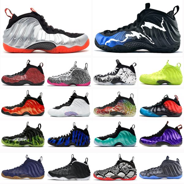 

foam posite one pro penny hardaway shoes beijing black aurora volt shattered mens basketball shoes sneakers sports trainers size us 13