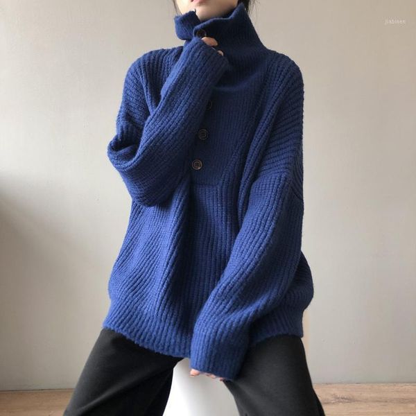 

turtleneck knit sweater women cute autumn winter kalenmos long slevee pullovers loose streetwear harajuku korean sweaters1, White;black