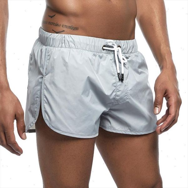 

jockmail mens swimming board shorts bathing suits for men fashion swim sport trunks quick dry swimwear, White;black