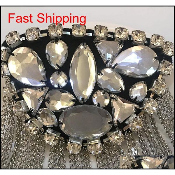 

handmade gold color rhinestone tassel epaulette/epaulet/pin badge charreteras/kpop vintage fashion qylorh nana_shop, Silver