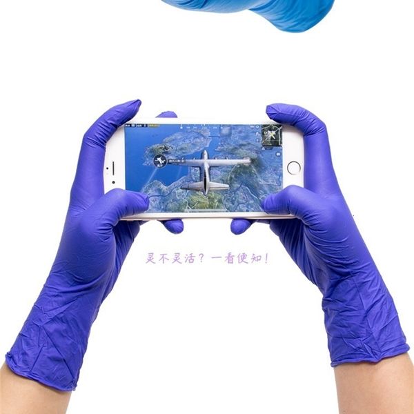 

invoiced disposable purple dustproof protective white acrylic gloves blue